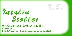 katalin stoller business card